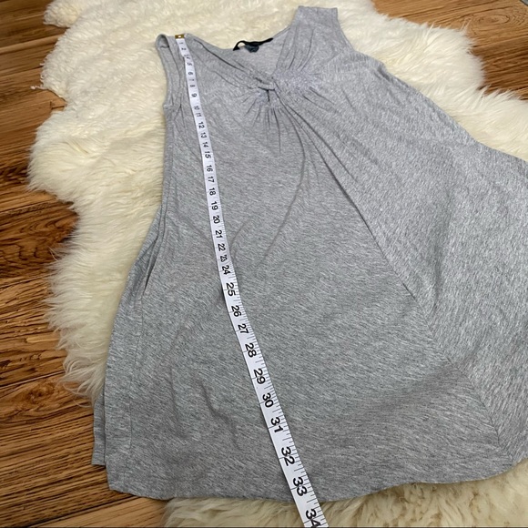 French Connection Twist Front Grey Tank Dress XS - Picture 7 of 14